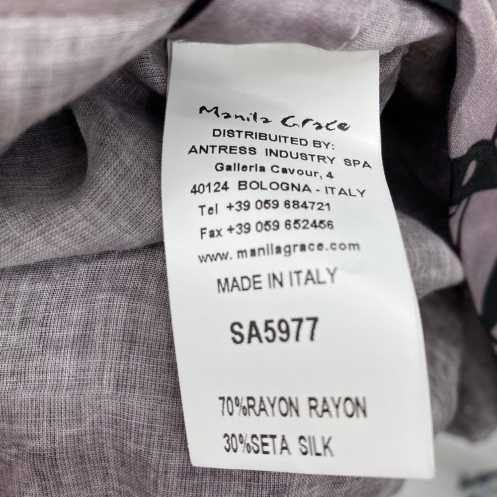 Manila Grace Silk Blend Button Front Mini Dress - Picture 11 of 12